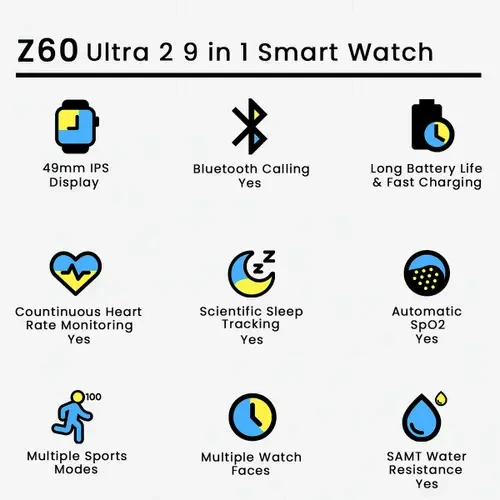 Z60 Ultra 2 9in1 Smart Watch