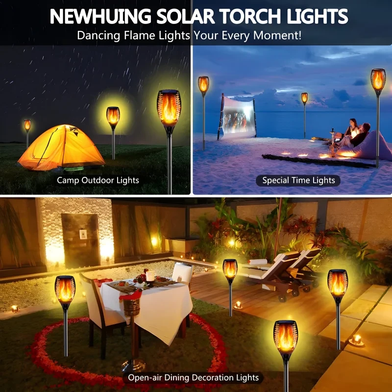 Solar Flame LED Light Lamp Enhance Your Outdoors With Stunning Decoration