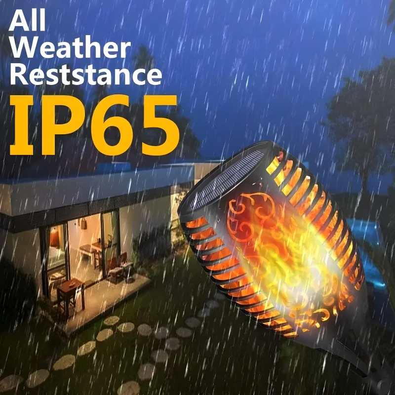 Solar Flame LED Light Lamp Enhance Your Outdoors With Stunning Decoration