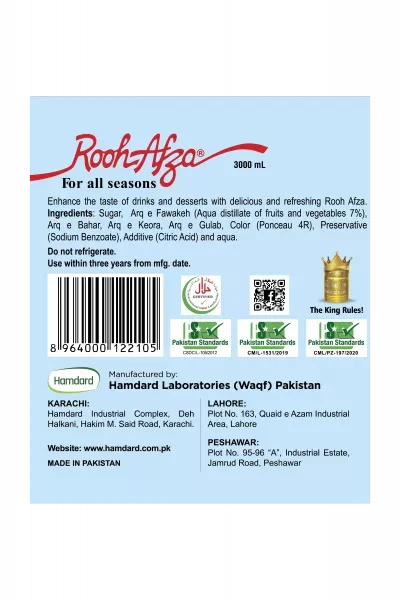 Rooh Afza - 3000 ML