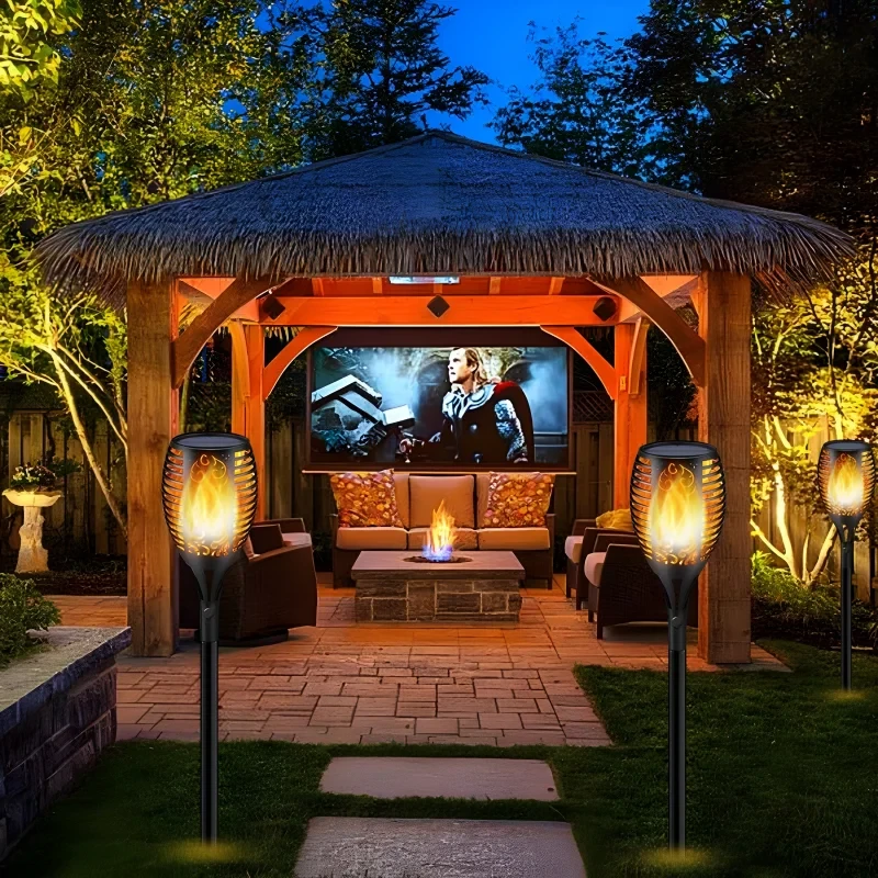 Solar Flame LED Light Lamp Enhance Your Outdoors With Stunning Decoration